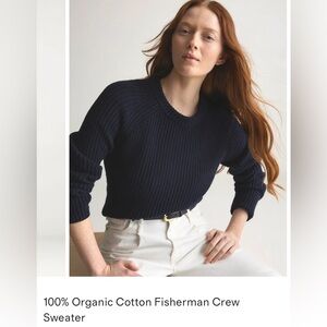 Quince fisherman Navy Crewneck Sweater
